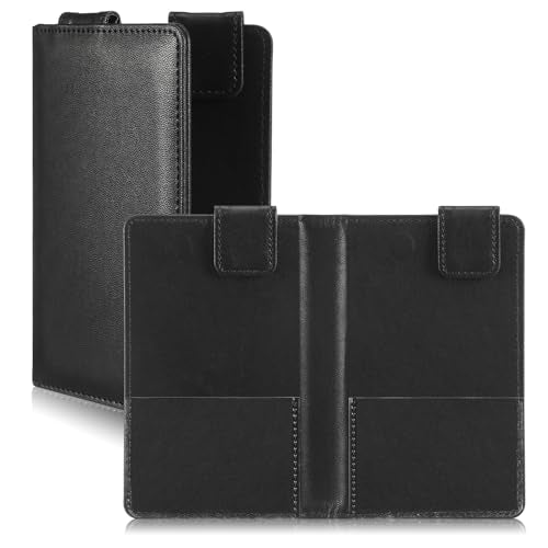 Magnetic Leather Umpire Lineup Card Holder - Black