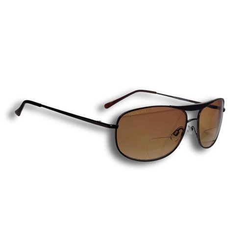 proSPORT Aviator Bifocal Sunglasses +2.00 Bronze Frame Brown Lens Bifocal for Men and Women