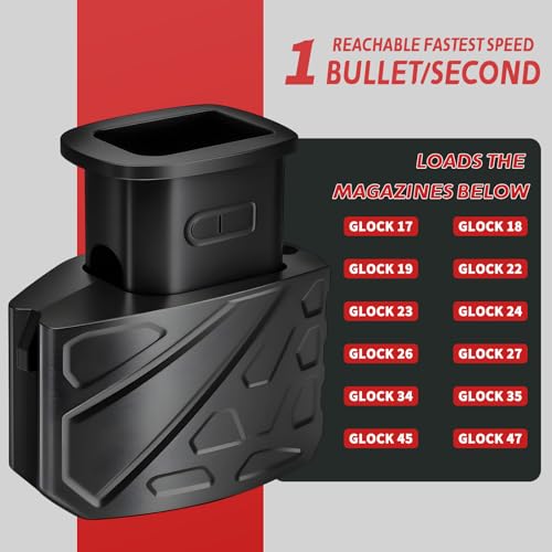 Glock Magazine Speed Loader - Fast, Pain-Free Loading - Classic Black