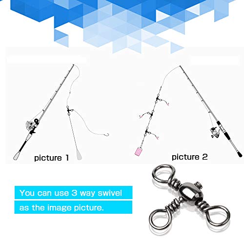 3-Way Swivel Fishing Connector - Stainless Steel Size 10 (35lb) - 25 pcs