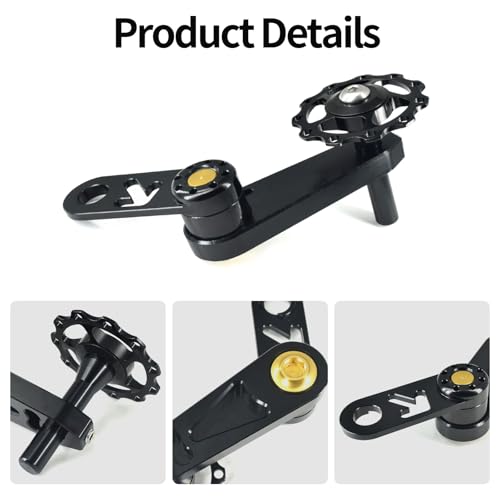 ZLiT Bike Single Speed Chain Tensioner in Black – Aluminum Alloy, CNC Durable