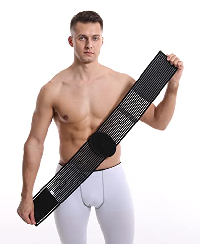 Umbilical Hernia Belt for Men & Women, L/XL (39-52 in) Double-Thickness Abdominal Binder