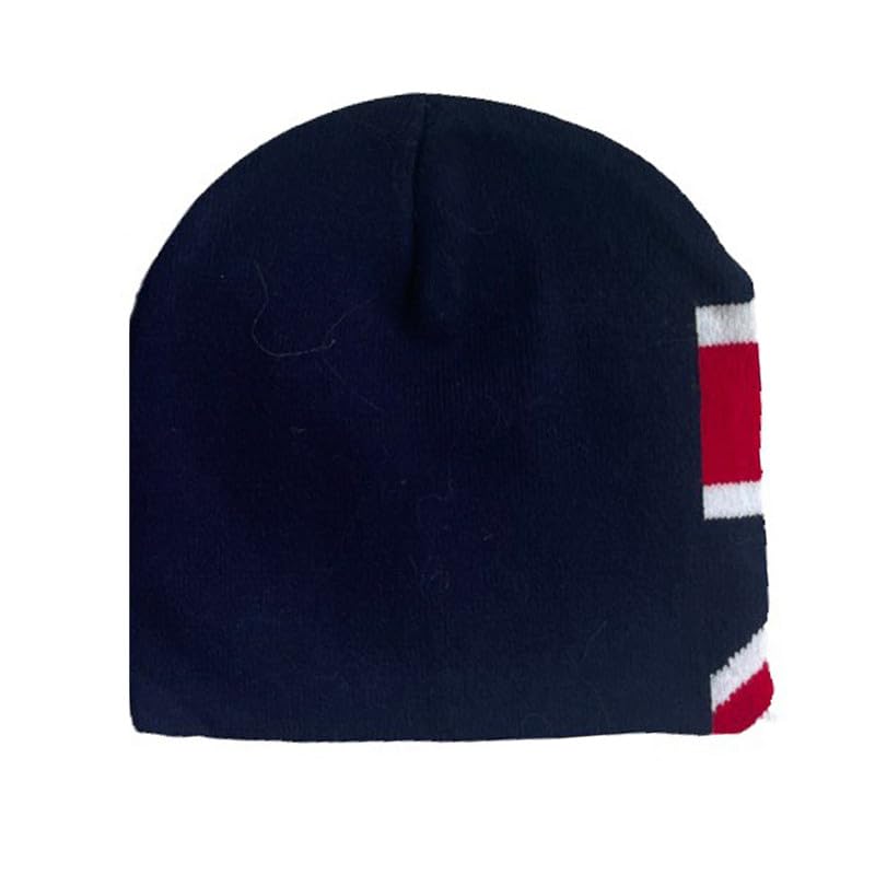 BAIMORE UK Union Jack Knitted Wool Hat Beanie for Men Women One Size / 1red