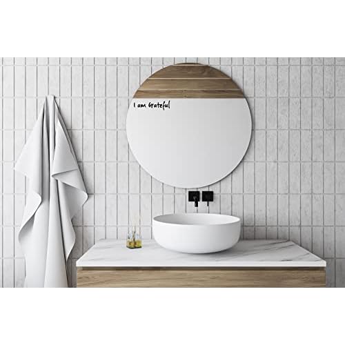 The I am Me Movement- Inspirational Stickers, Mirror Decals, Bathroom D?cor , Peel & Stick Wall Decal, Mirror Decor, Vinyl Decal, Mirror Stickers (I am Beautiful (Sm w/ Mini)) Black