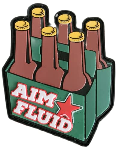 Funny Cornhole Patch - Aim Fluid PVC Rubber - Beer Drinking Humor