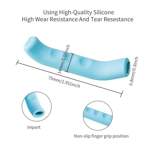 Silicone Brake Lever Covers for Bikes - Anti-Slip Handle Sleeves - Blue