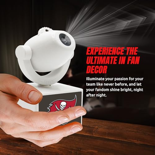 Tampa Bay Buccaneers LED Mini Spotlight Projector - Adjustable & Rechargeable