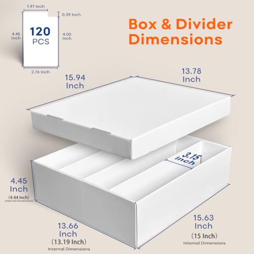 Fageverld 4-Pack Trading Card Storage Box 4 Row-4 Boxes for MTG Sports Cards
