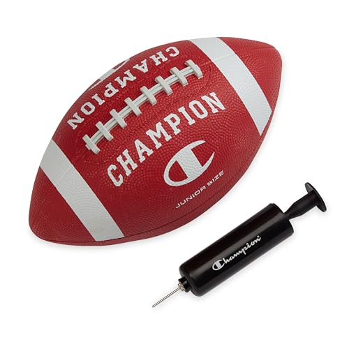 Champion Junior All-Weather Football - Turf & Mud Play, Includes Pump