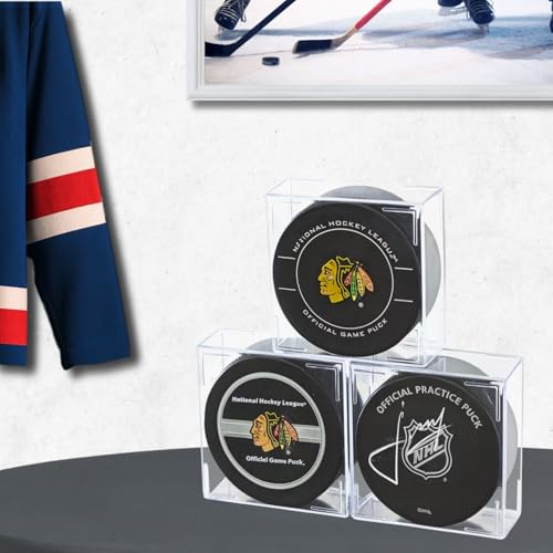 Crystal Clear Hockey Puck Display Case - Official Size Holder