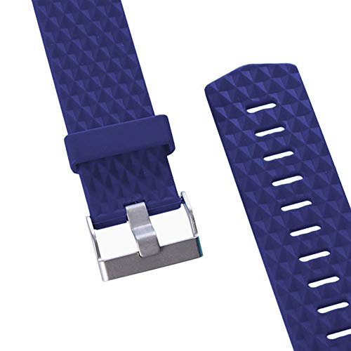 Silicone Replacement Bands for Fitbit Charge 2 - Large Black