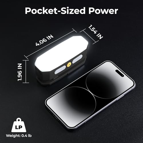 BougeRV AL01 Movable Area Light Lantern, 3200mAh USB-C Rechargeable, 5 Brightness Modes