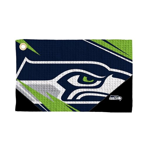 Seattle Seahawks NFL Microfiber Waffle Golf Towel with Grommet