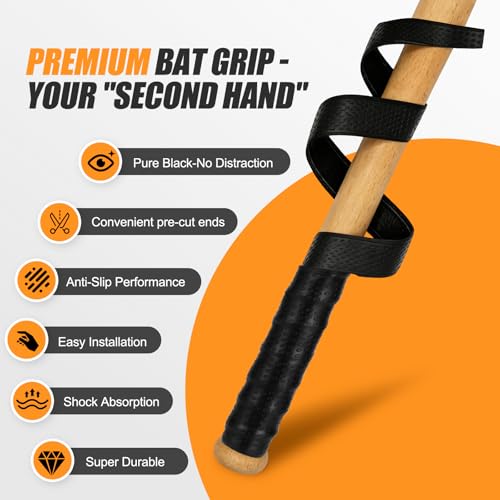 Premium Bat Grip Tape - 2 Pack Softball & Baseball Wraps