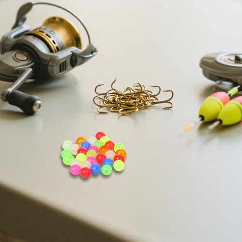 5mm Glow in the Dark Fishing Beads - 500 pcs, 10 Colors