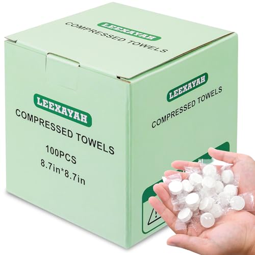 Disposable Compressed Towels, Towel Tablets, 100 Count