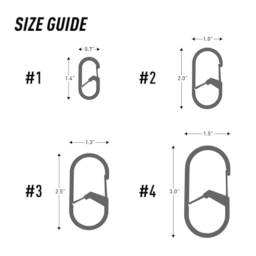 G-Series Dual Chamber Stainless Steel Carabiner Keychain - #2 Size