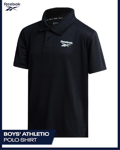 Boys Short Sleeve Golf Polo Shirt - Black, Size 8