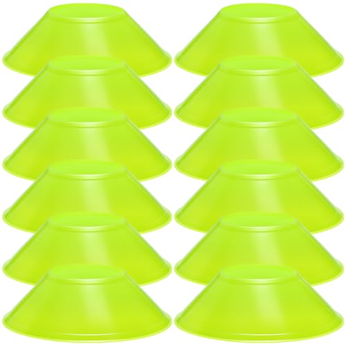 12 Pcs Mini Soccer Cones - Green Agility Training Discs