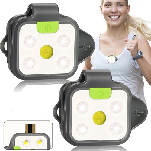 Rechargeable Clip-On LED Running Light - 2 Pack, 150 Lumen