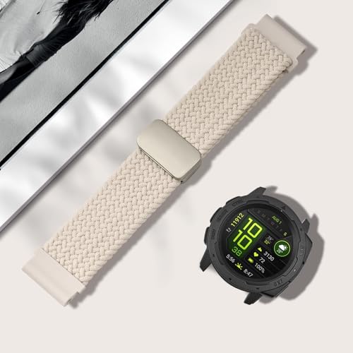 22mm Elastic Woven Watch Band with Magnetic Closure - Starlight