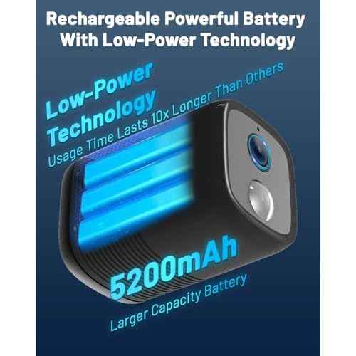2K Spy Camera Wireless with 5200mAh Larger Battery, Mini Spy Security Camera for Home Security, HD Portable Small Camera WiFi, 160¡Æ Wide View, Smart Motion Detection, 33ft Night Vision