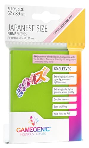 Japanese Size Card Sleeves 60CT - Lime - Protective Matte Gaming Card Covers