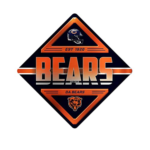 Chicago Bears NFL Metal Sign - 16.5" x 16.5" Home Décor