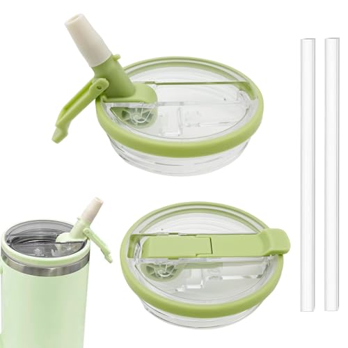 40 oz Flip Straw Pro Lid - 2 Pack Light Green Replacement for Stanley Quencher