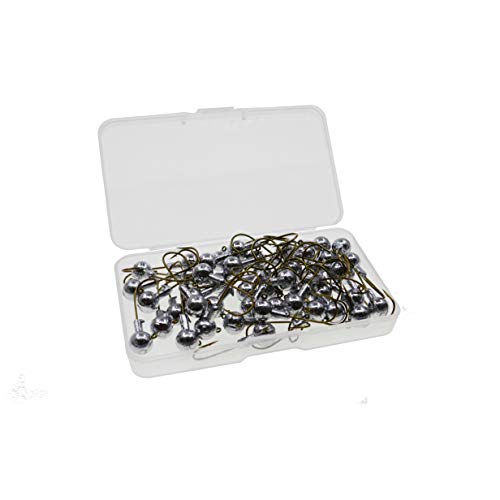 Unpainted Fishing Jig Heads with Bronze Hook - 1/32 OZ, 50 PCS