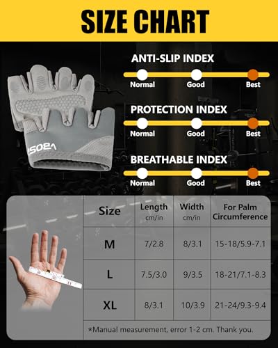 Vented Training Gloves for Weightlifting & Cycling - Medium