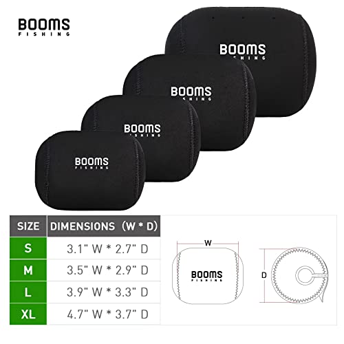 Booms Fishing XL Neoprene Reel Cover for Baitcasting & Conventional Reels, 4.7 x 3.7 Inches