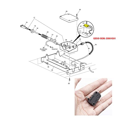 EZGO Accelerator Pedal Box Micro Switch - 1 Pc Replacement