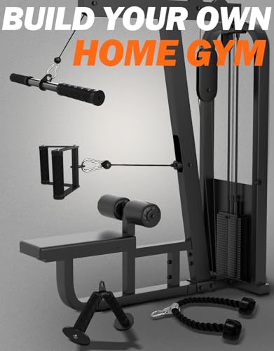 Cable Machine Attachment Set - 4-Piece LAT Pulldown Accessories for Upper Body Training