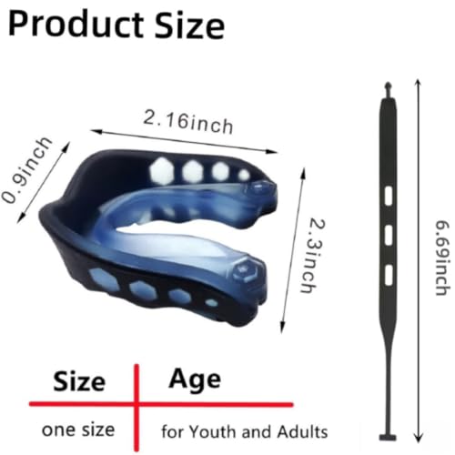 Football Mouth Guard, 2pcs Guard Sports Youth Mouthpiece Boxing