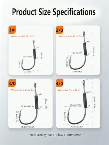 No-Kill Live Shrimp Hooks - High Carbon Steel Circle Hooks, Small Set (2/0, 10pcs)