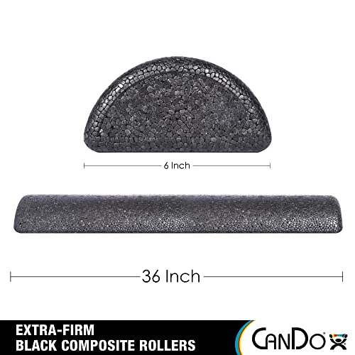 High-Density Half-Round Foam Roller, 6" x 36" for Muscle Recovery