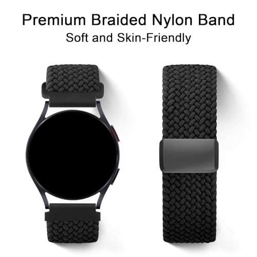 Magnetic Braided Watch Band for Amazfit Bip 6 / Bip 5 - Black