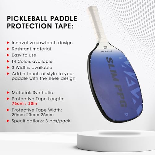 Pickleball Paddle Protection Tape - 26mm White Edge Guard