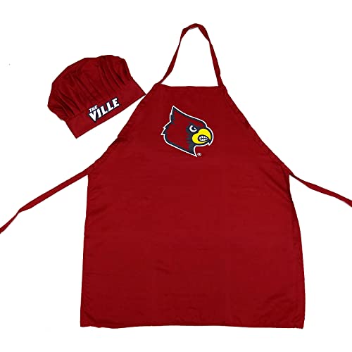 NCAA Louisville Cardinals Chef Hat & Apron Set - One Size