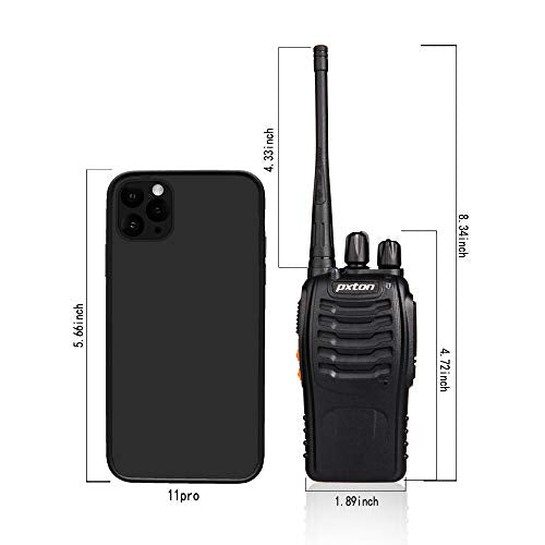 Long Range Walkie Talkies with Earpieces, Rechargeable Two Way Radios (4 Pack)