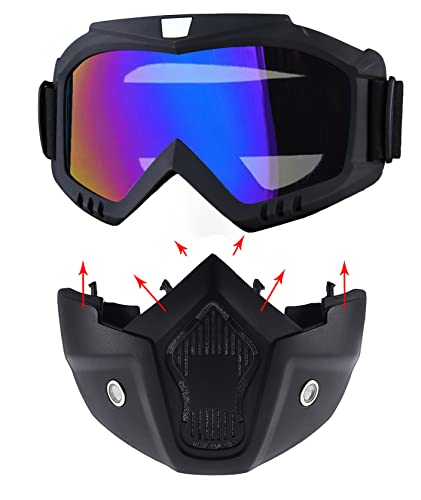 Paintball Mask Anti-Fog - Tactical Full Face Goggles - Colorful