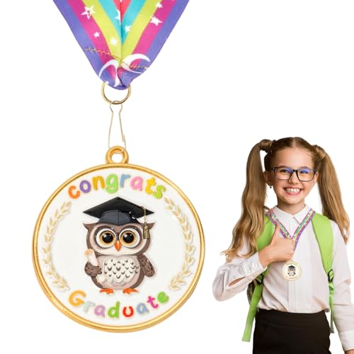 Kindergarten Graduation Medal 2026 with Rainbow Ribbon - 1 PCS