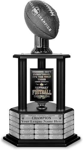 26" Fantasy Football Trophy - 19-Year Perpetual Award, Customizable