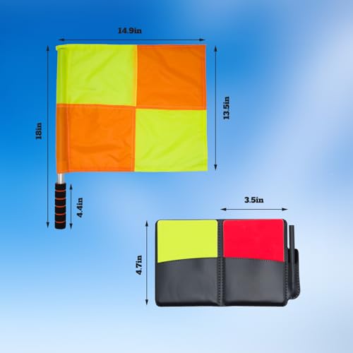 Referee Flag Set with Cards, Whistle, and Lanyard - Color A01