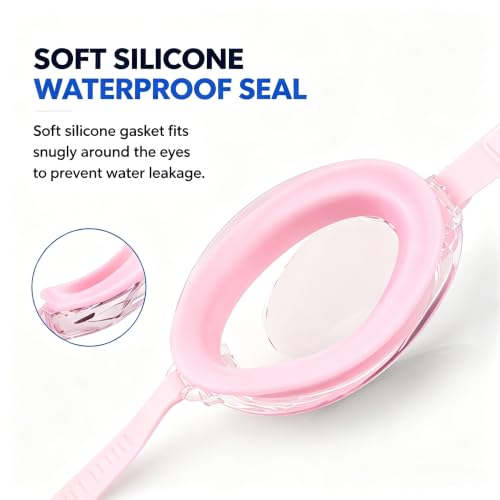 Swimming Goggles - Adult Anti-Fog Leak-Proof - Pink
