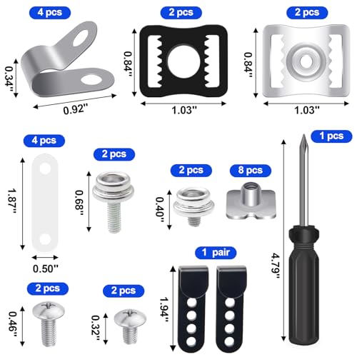 Hockey Helmet Repair Kit - 31-Piece Set with J-Clips, Screws & Nuts