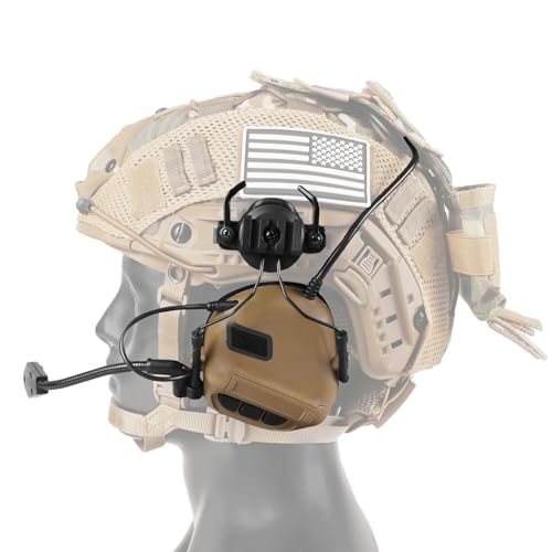 Tactical Helmet with Headset and Cover - Adjustable 4-in-1 Gear