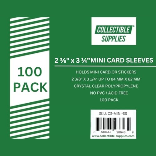 Mini Card Soft Sleeves - 2 3/8" x 3 1/4" - 100 Pack