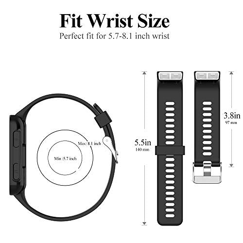 Silicone Replacement Band for Garmin Forerunner 35 - Black